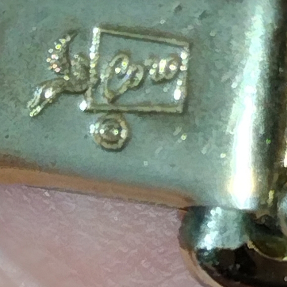 Vintage Coro Pegasus Gold Tone W/ Burnt Orange Lucite Stone Bracelet - Picture 5 of 6